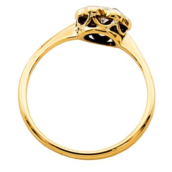 18ct Gold Diamond Cluster Ring Size K